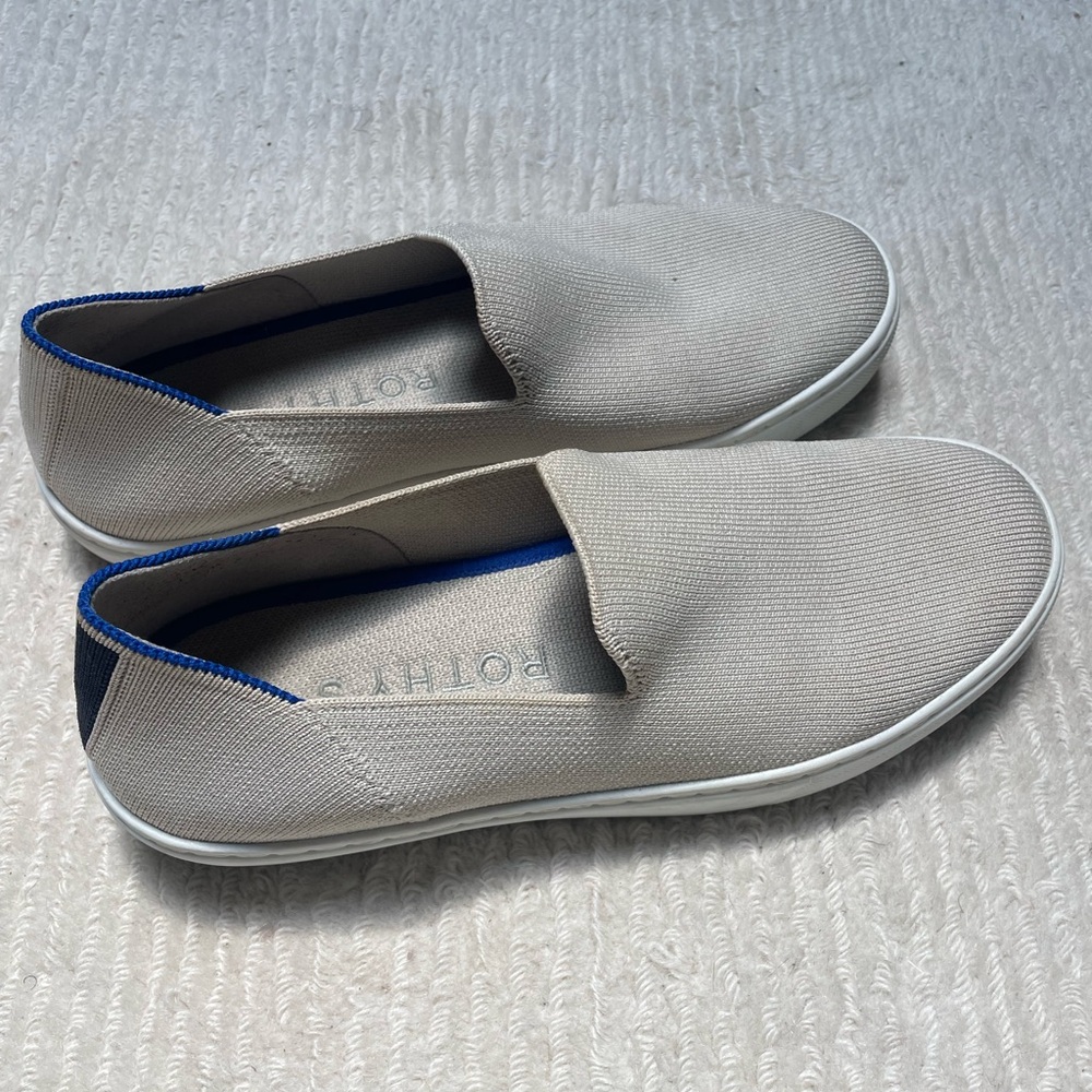 Rothy’s The Original Slip On Sneakers in Sand Size 7.5